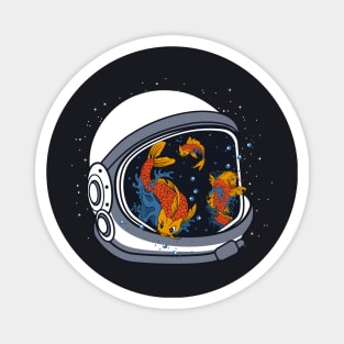 Koi fish in astronaut helmet Magnet